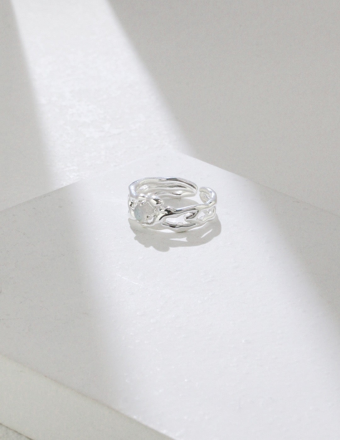 Gray Moon Ring