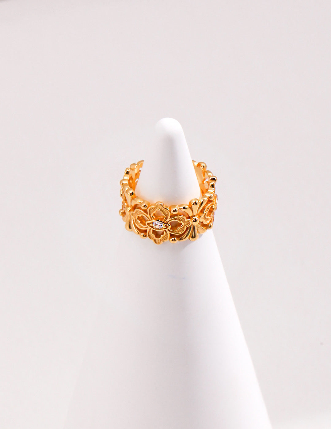 Openwork Floral Ring