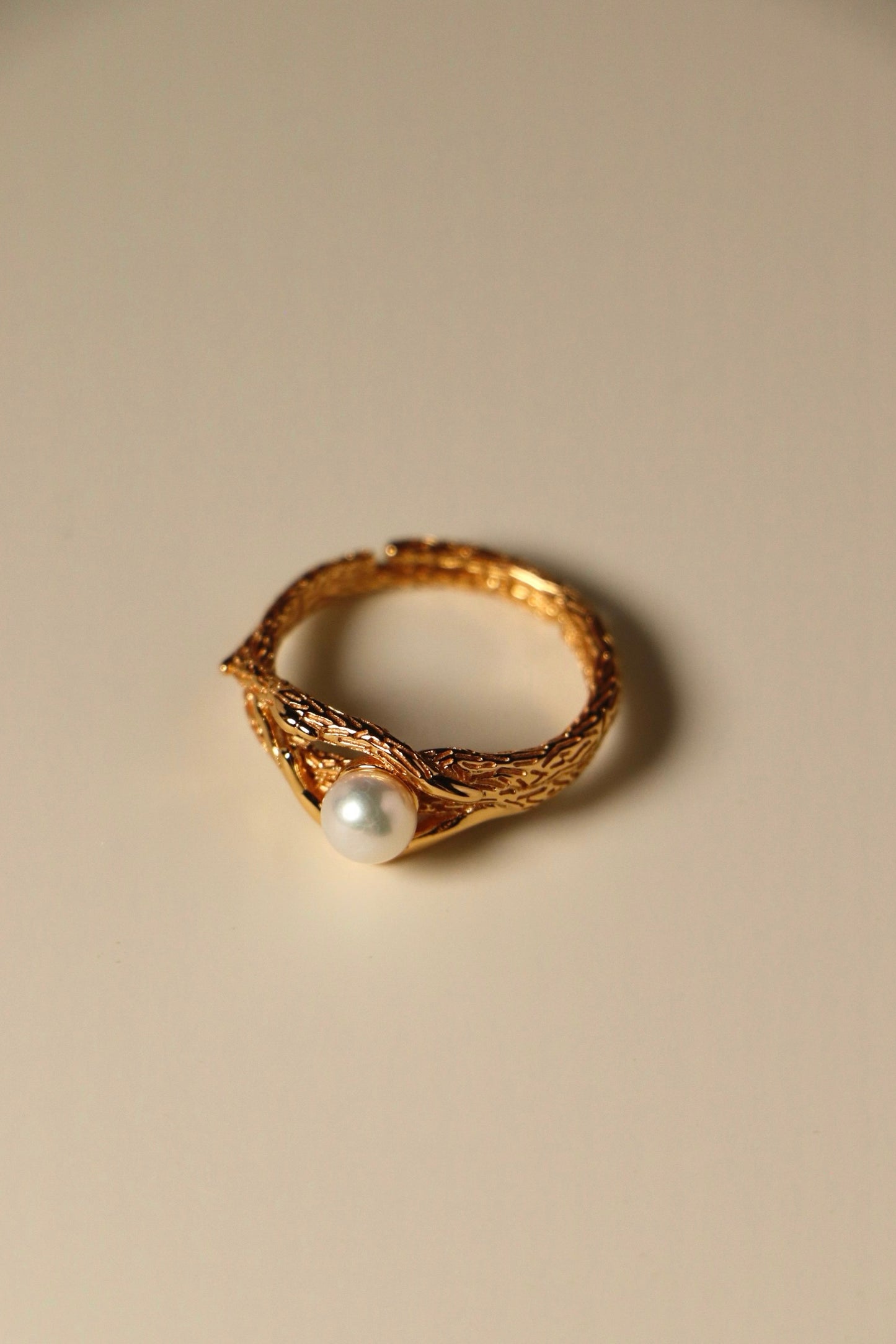 Gold Rhyme Pearl Ring