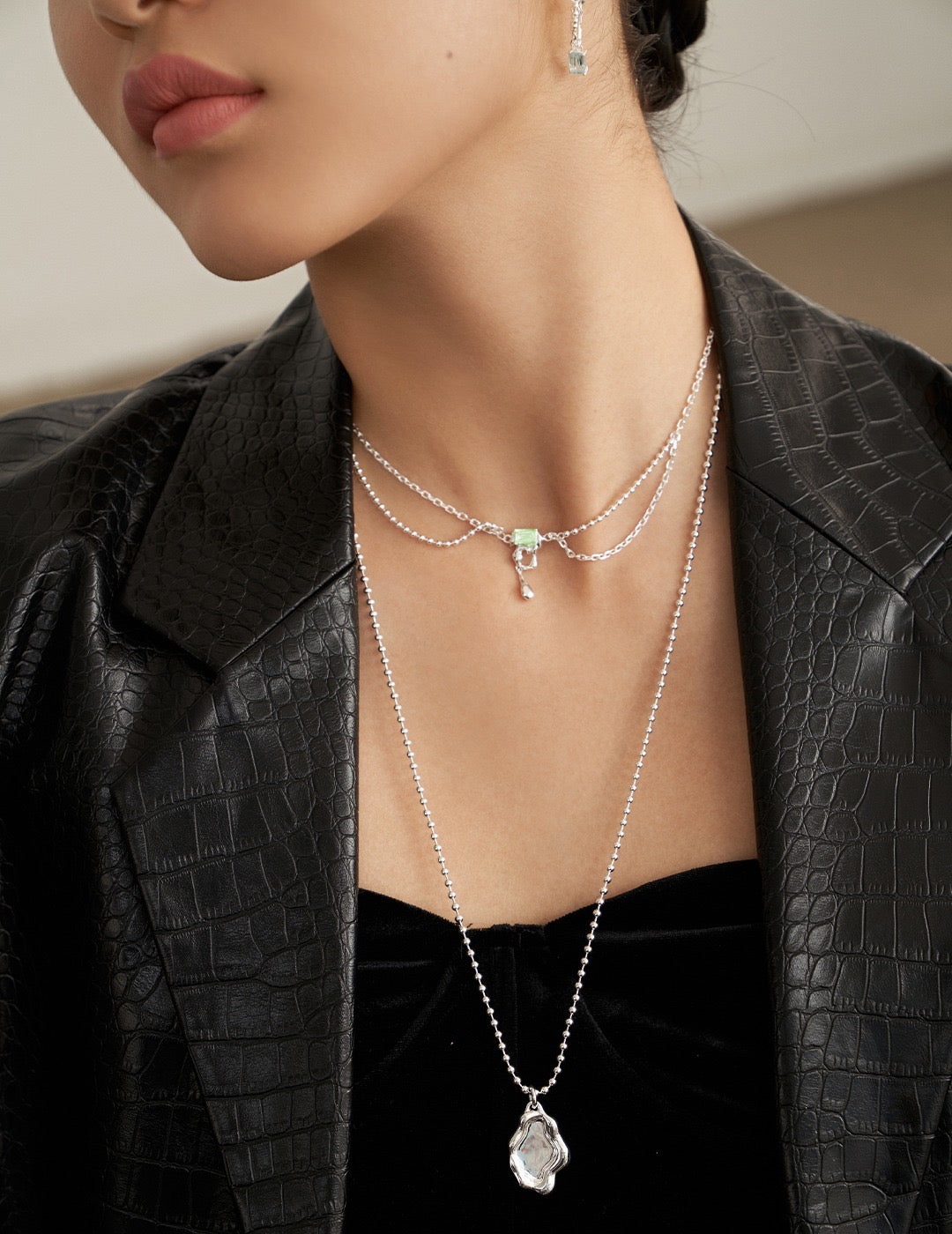 Sterling Silver Natural Topaz Necklace