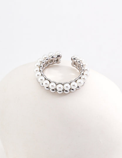 Silver Pearl Harmony Ring