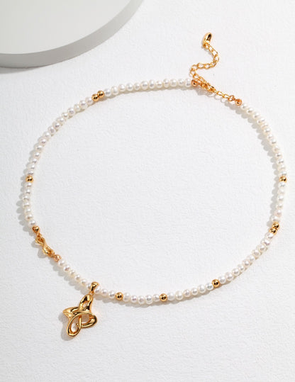 Innovative Knot Pearl Necklace