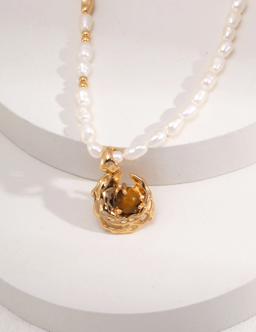 Agate Grace Charm Necklace