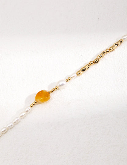 Agate Grace Charm Necklace